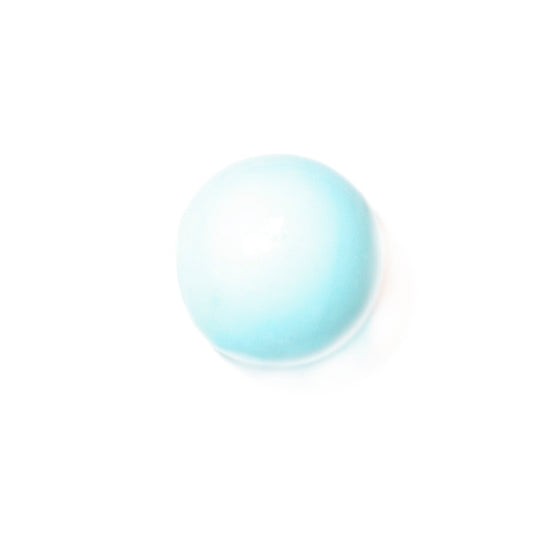 Light blue round glass bead