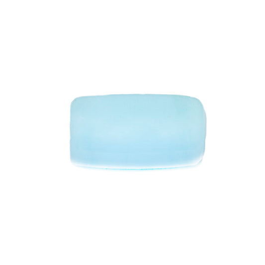 Oblong lightblue glass bead