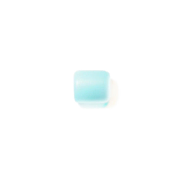 Lightblue frosted glass bead