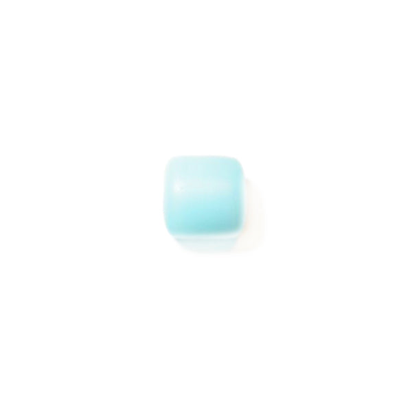 Lightblue frosted glass bead