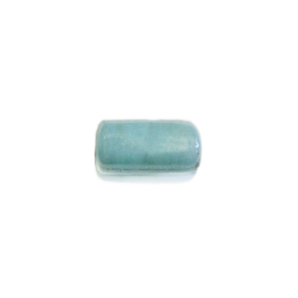 Lightblue tubeform glass bead