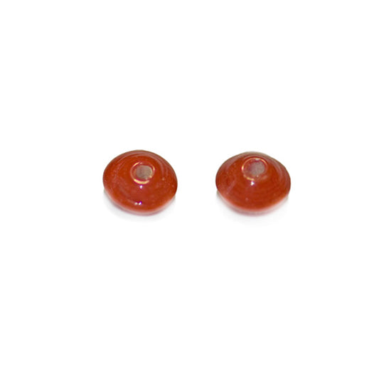 Discusform red glass bead