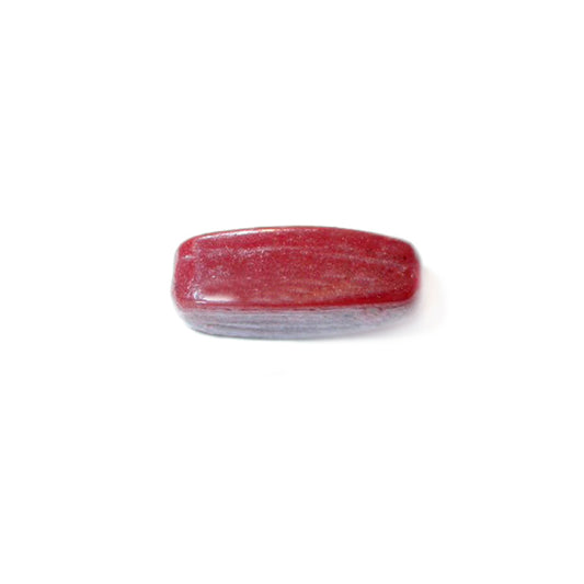 Oblong Red glass bead