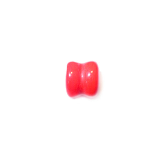 Light red diabolic glass bead