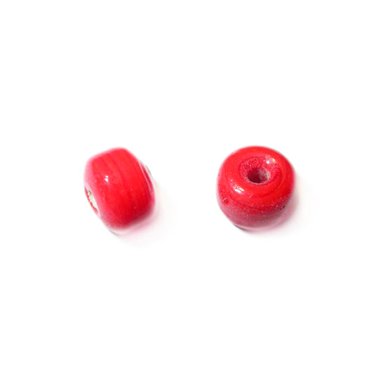 Red glass bead