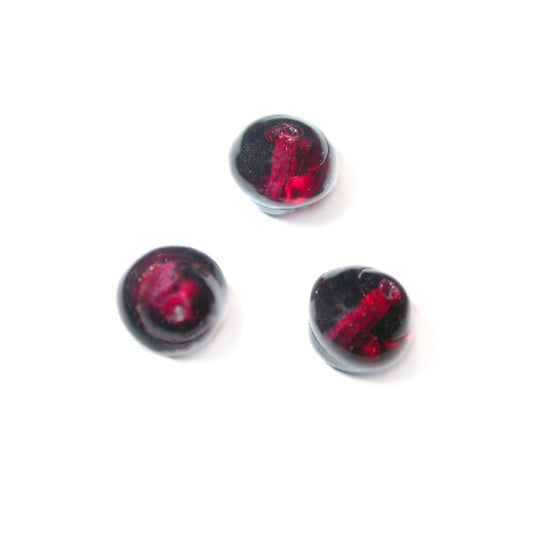 Dark red glass bead