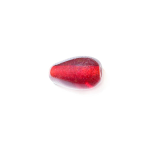 Red dropform glass bead