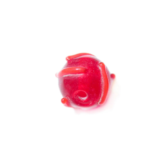 Red glass bead