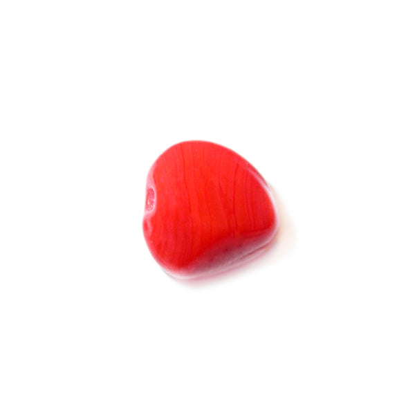 Red Glass bead heart shape