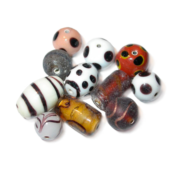 Jungle glassbead mix, different sizes