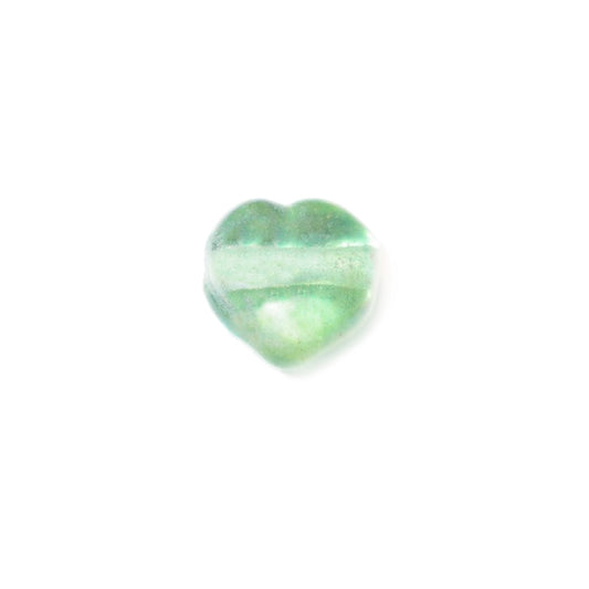 Lightgreen heartform glass bead