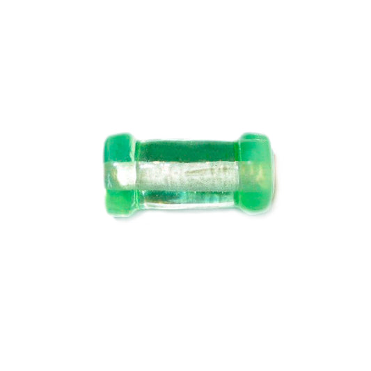 Green oblong glass bead