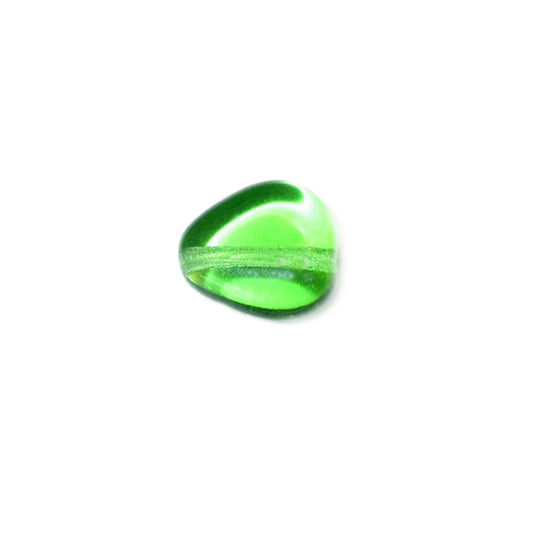 Green transparent glass bead