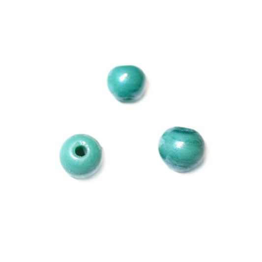 Mintgreen round glass bead