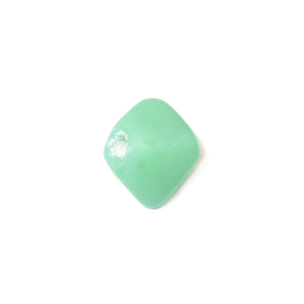 Dark jade, frosted glass bead