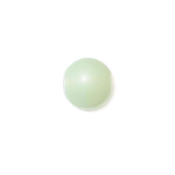 Light jade, frosted round glass bead