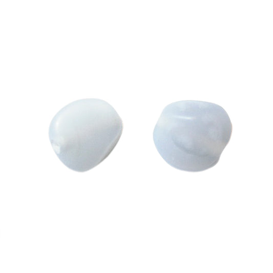 Light Grey, frosted glassbead with light spots