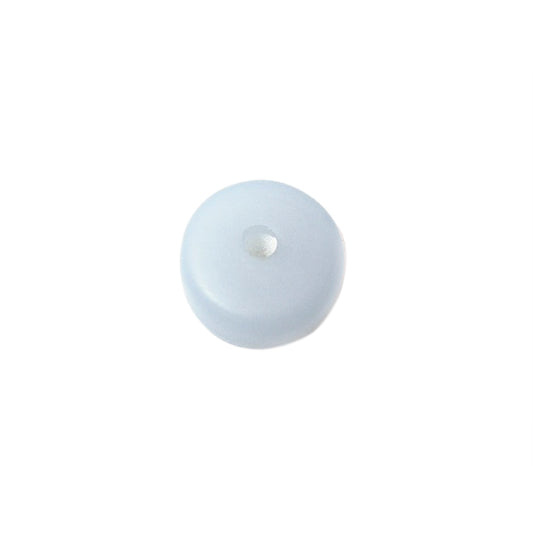 Light Grey, frosted discform glass bead