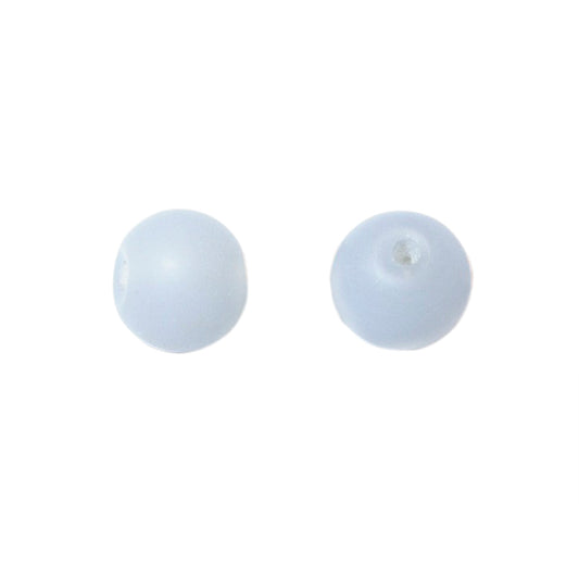 Light Grey, frosted round glass bead