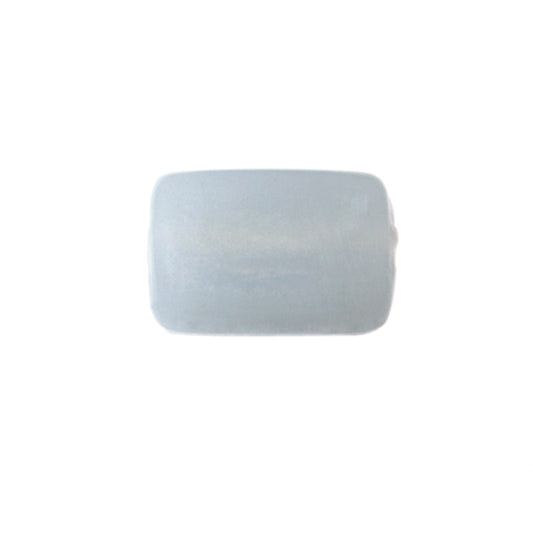 Grey oblong glass bead