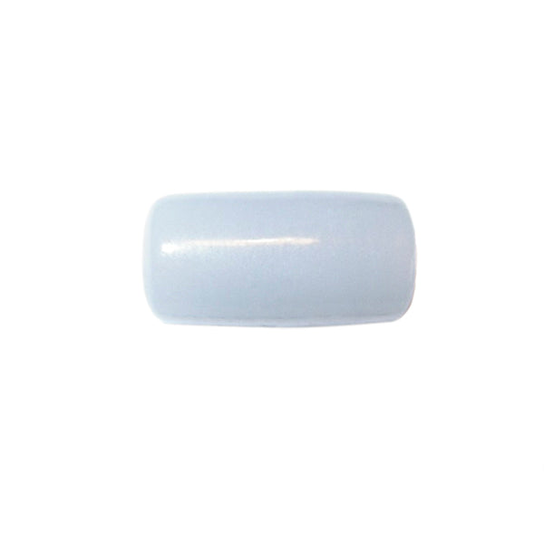 Grey tubeform glass bead