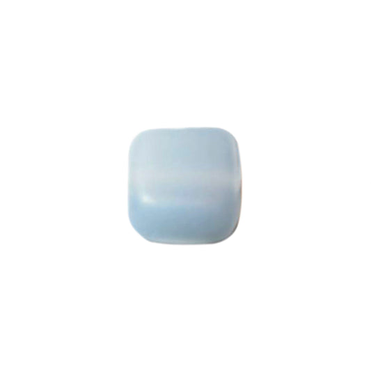 Grey, frosted square glass bead