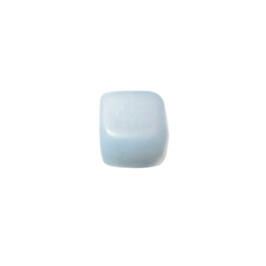 Grey, frosted square glass bead