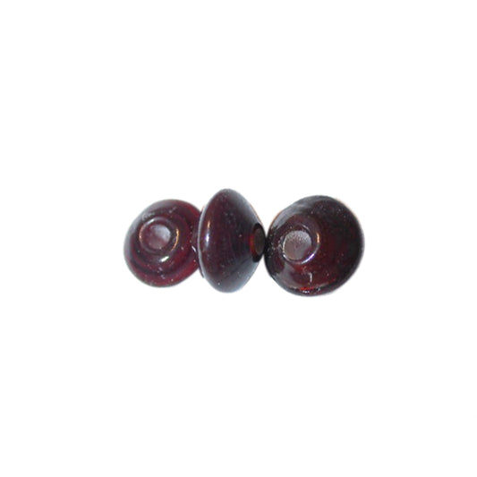 Brown discusform glass bead