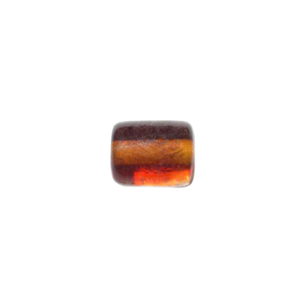 Brown tubeform glass bead