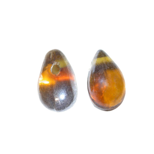 Brown dropform glass bead