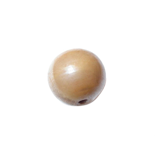 Lightbrown round glass bead