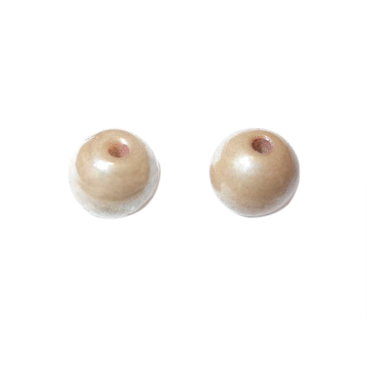 Lightbrown round glass bead