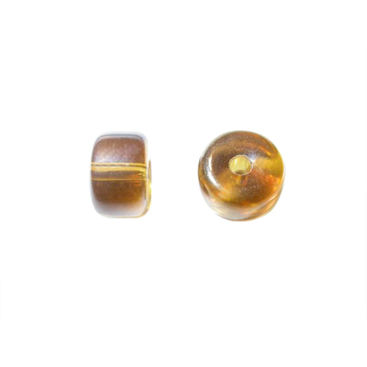 Brown cilinderform glass bead luster