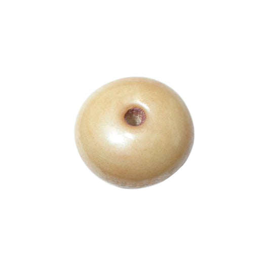 Brown discform glass bead