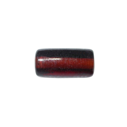 Darkbrown cilinderform glass bead