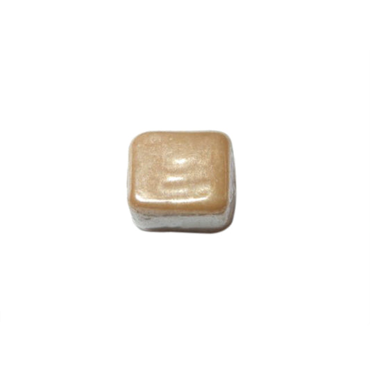 Light brown square glass bead