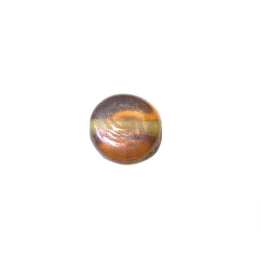 Brown, flat glass bead luster