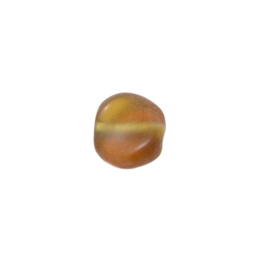 Brown frosted glass bead