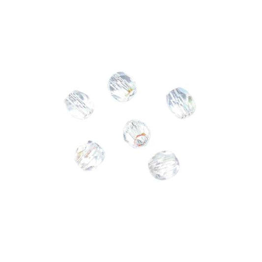 Crystal faceted bead made of glass