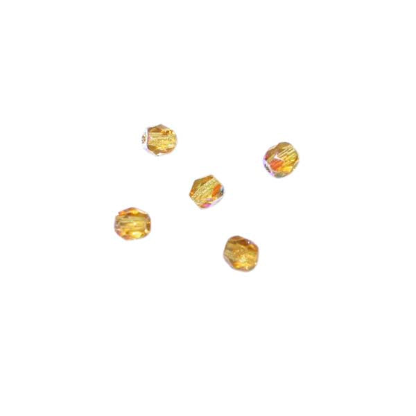 Topaz faceted bead 4 mm, made of glass