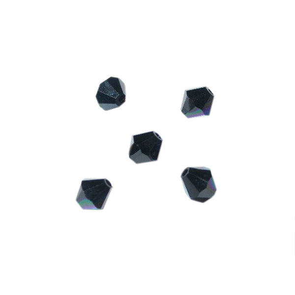 Onyx bicone Czech bead 4mm