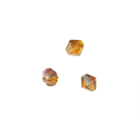 Topaz bicone Czech bead 5 mm