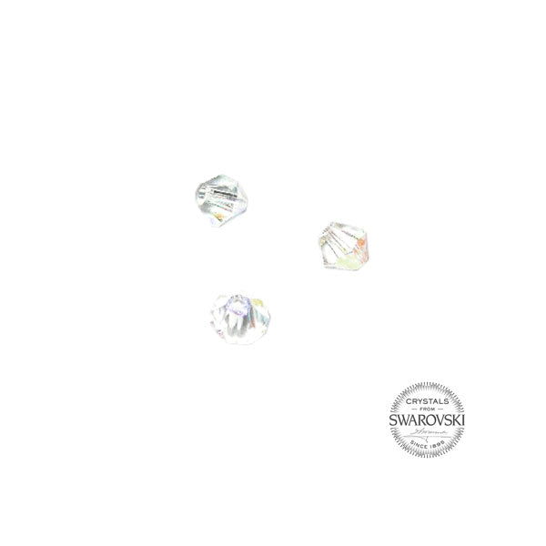 Crystal AB Swarovski bicone bead 4 mm