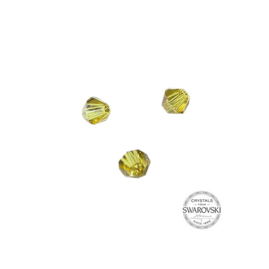 Lime Swarovski bicone bead 4 mm