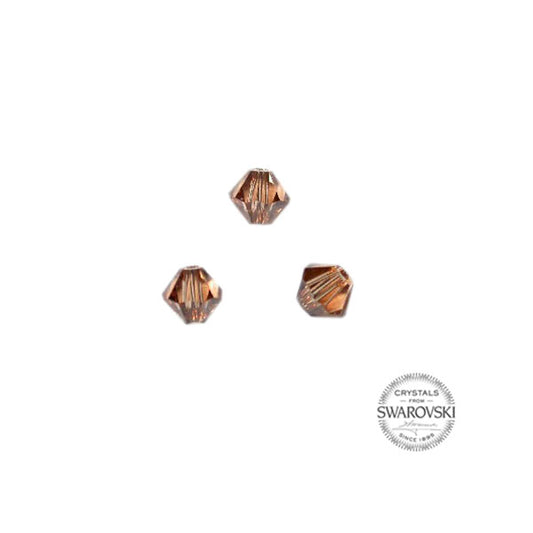 Caramel topaz Swarovski bicone kraal 4 mm