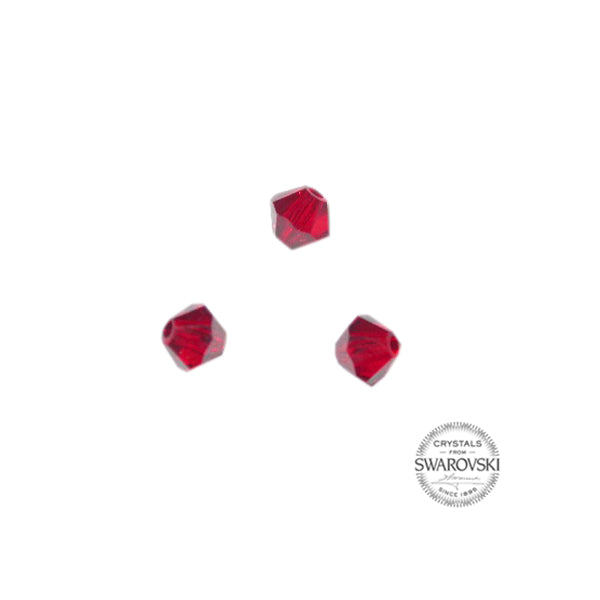 Red Swarovski bicone bead 4 mm