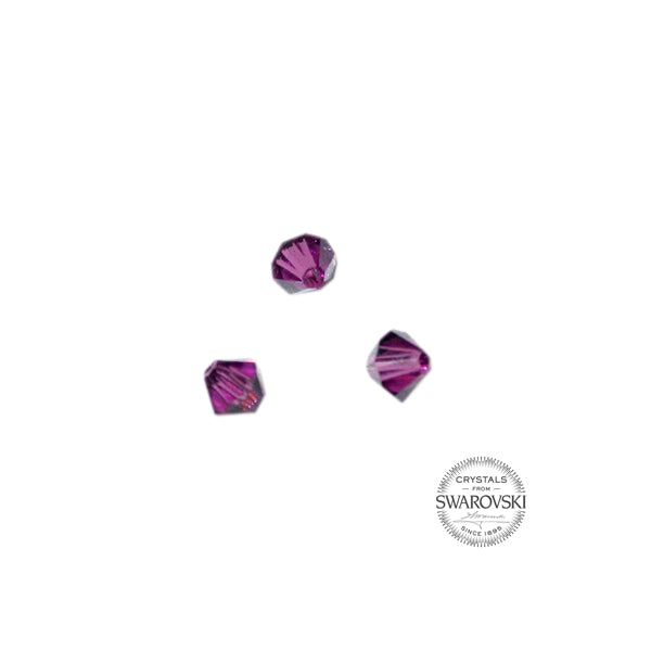 Amethyst Swarovski bicone ​bead 4 mm