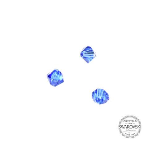 Azuurblauwe Swarovski bicone kraal 4 mm