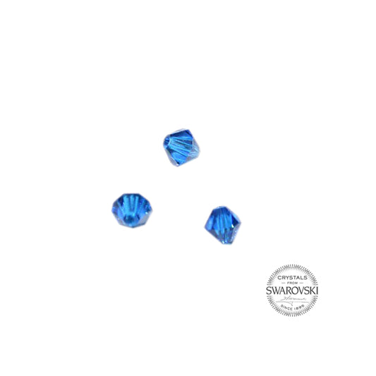 Capri Blue Swarovski bicone bead 4 mm