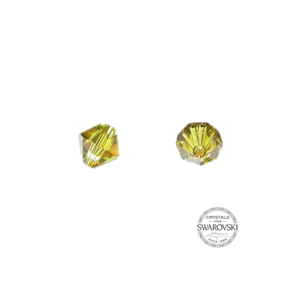 Lime Swarovski bicone bead 6 mm